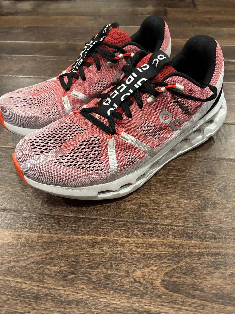 On Running Cloudflow Running Shoes - Coral and Orange Accents